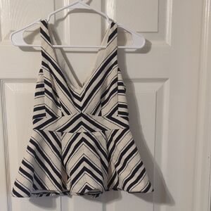Maeve Black and Cream Geometric Camisole